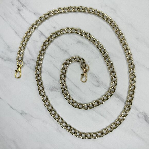 Gold Tone Chain Link Purse Handbag Bag Replacement Strap - Picture 1 of 10